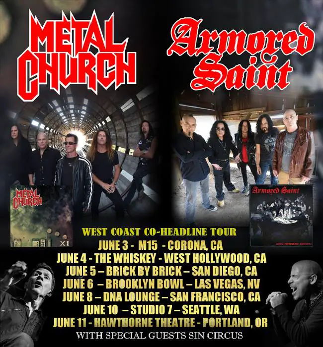 metal church tour -w armored saint