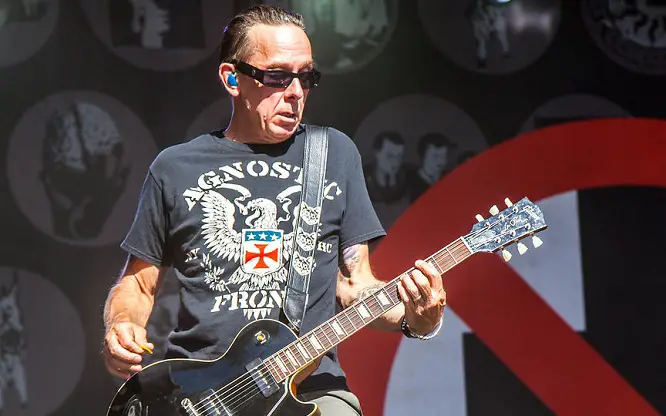 SACRAMENTO, 13TH SEPTEMBER 2014: Brian Baker, guitarist with Bad Religion, performing at Aftershock festival, Sacramento, California.