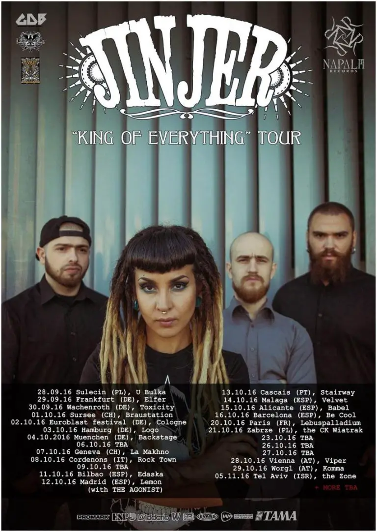 JINJER Announce Tour Dates For Headlining Shows In Europe Metal Addicts