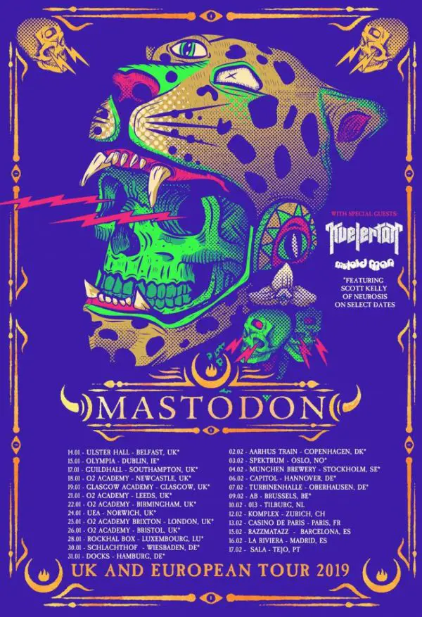 Mastodon Europe Uk Tour 2019