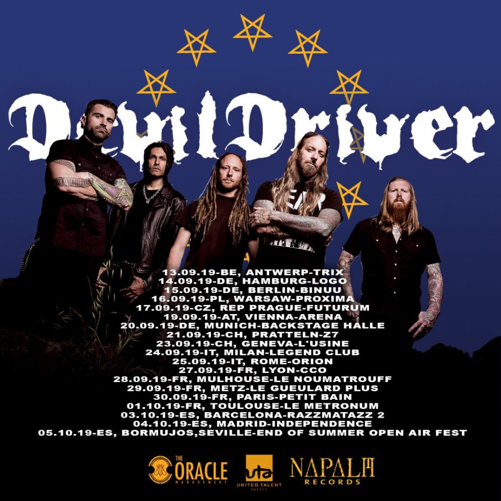 Devildriver European tour 2019