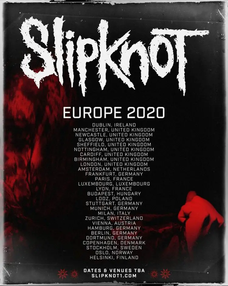 Slipknot Europe 2020