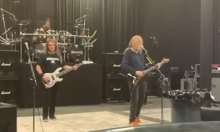 Megadeth rehearsing