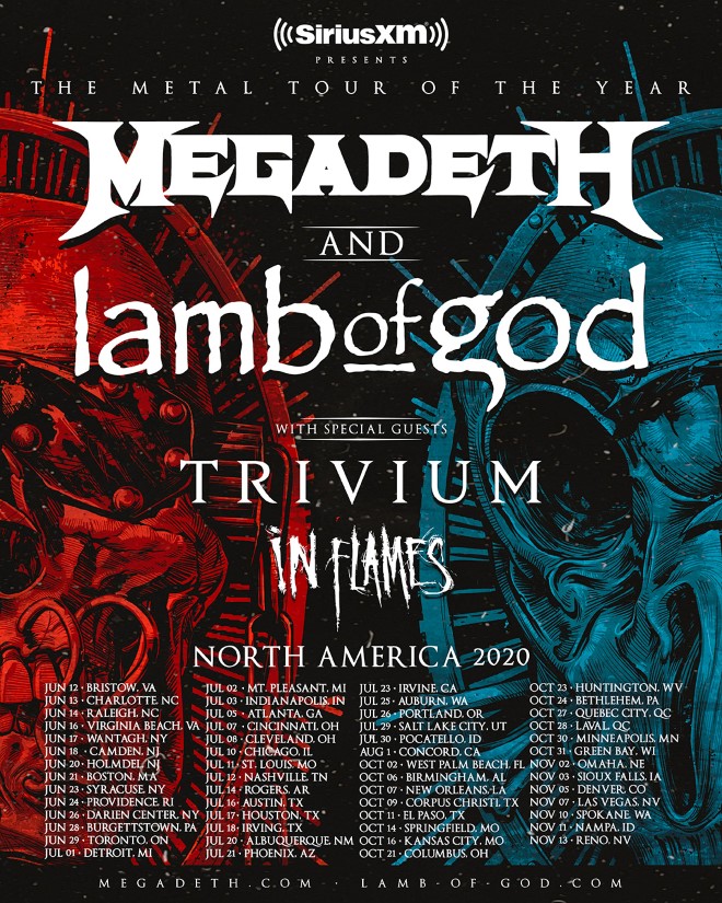 Megadeth Lamb of God Tour
