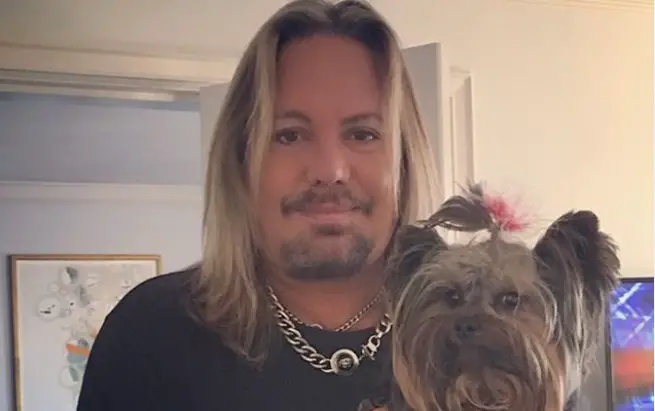 Vince Neil With His Dog