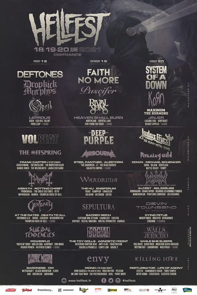 Hellfest 2021 Full Line Up