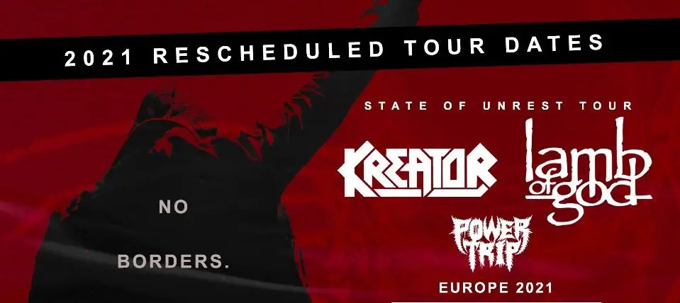 Lamb Of God Kreator Tour 2021