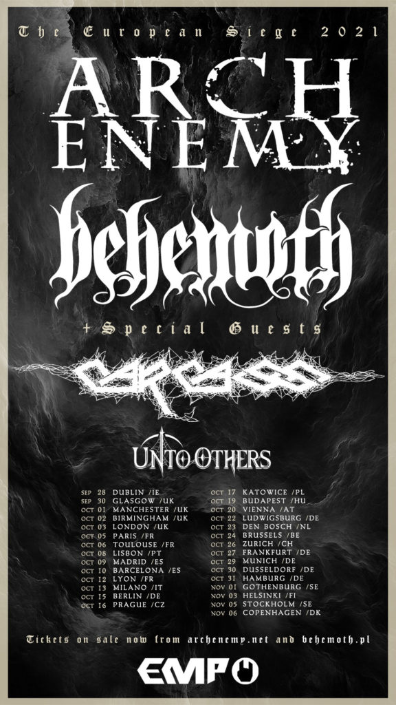 Arch Enemy Behemoth Tour