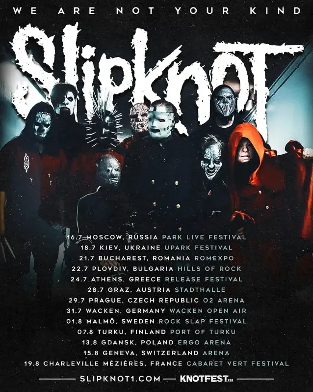 Slipknot European Tour 2021