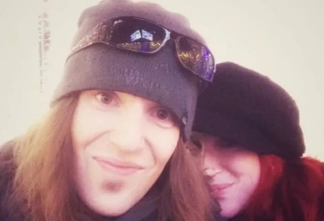 Alexi Laiho With His Wife