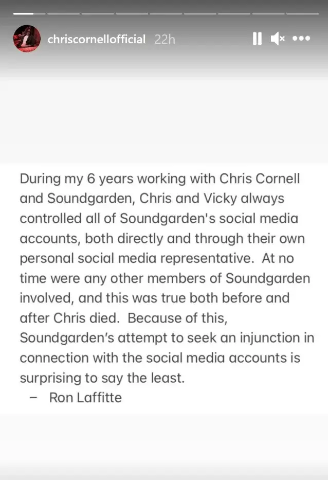 Chris Cornell Instagram Stories