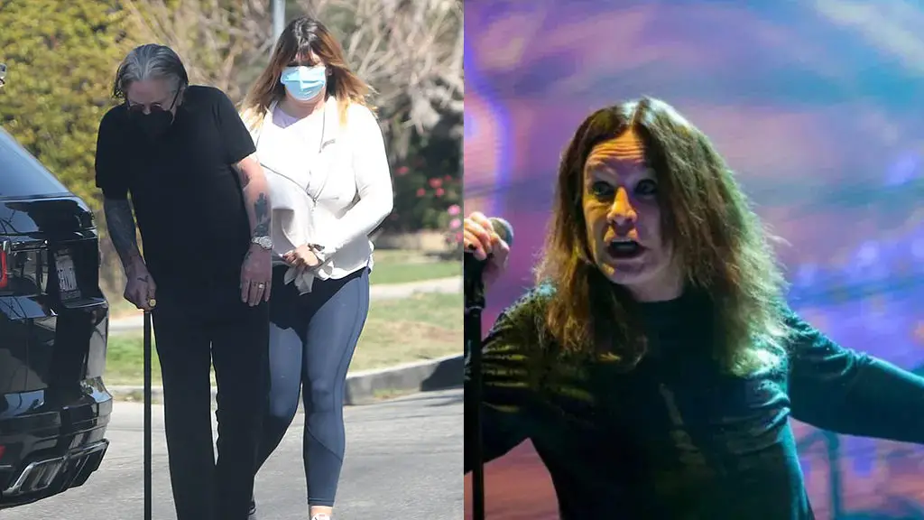 Ozzy Osbourne Walking With Cane