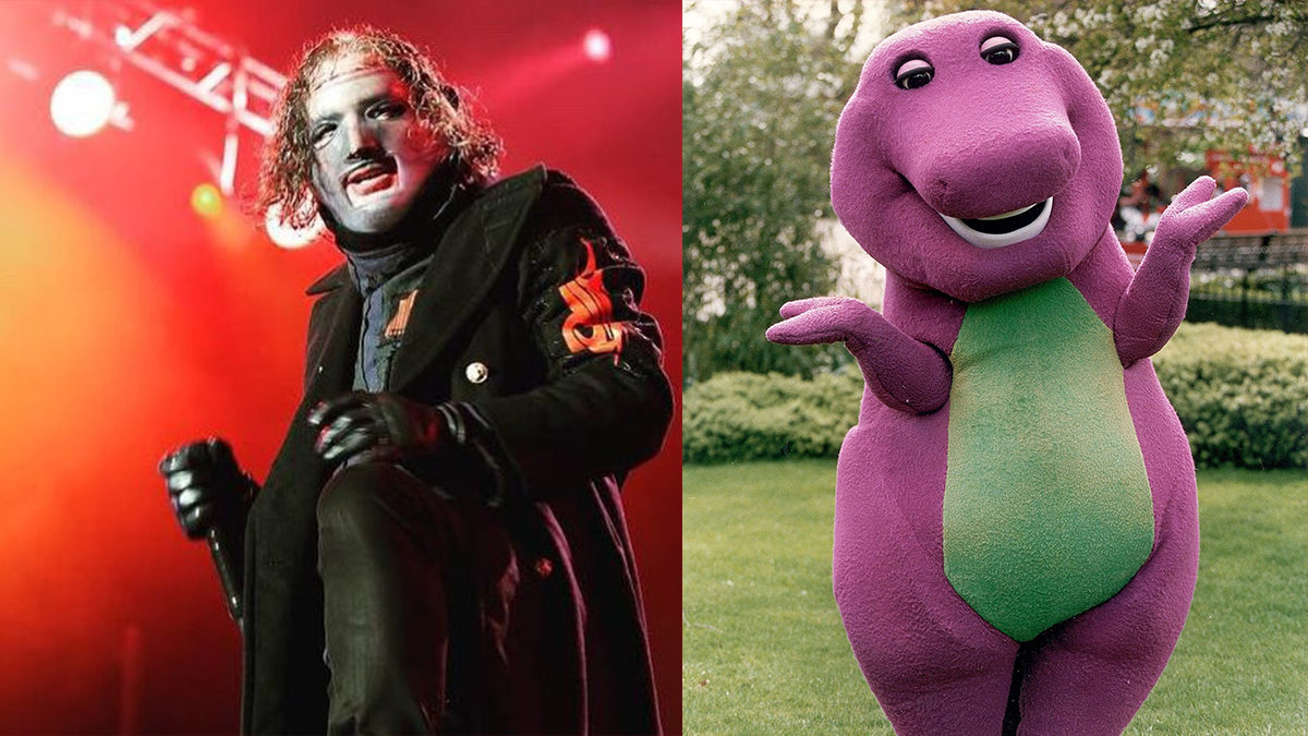 Here Is Slipknot Vs Barney The Dinosaur Mashup You Ve Been Waiting For Metal Addicts