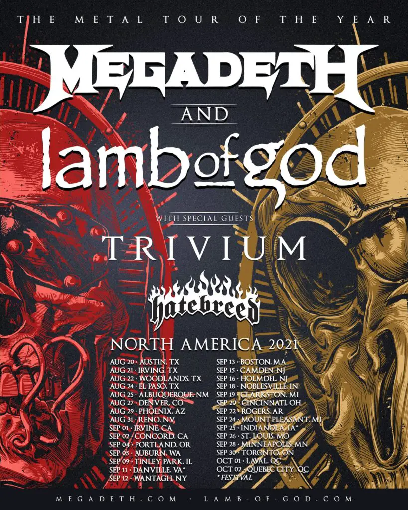 The Metal Tour Of The Year Flyer With Hatebreed