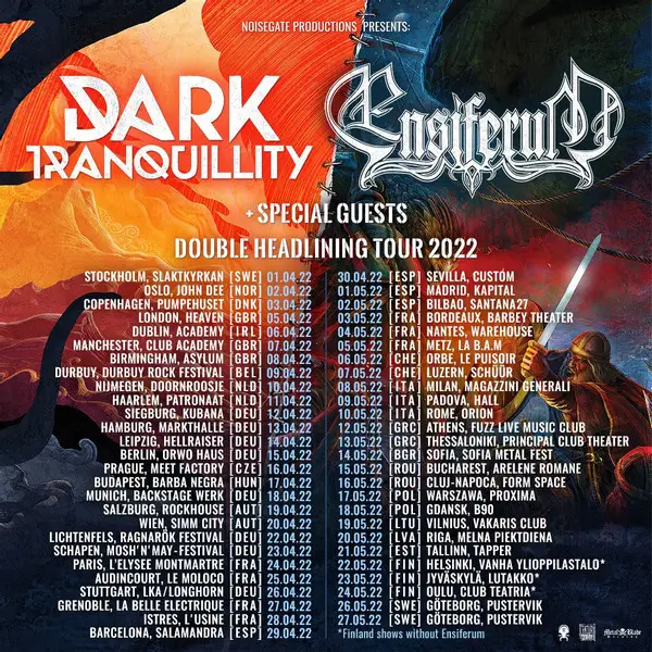 Dark Tranquillity Ensiferum Tour