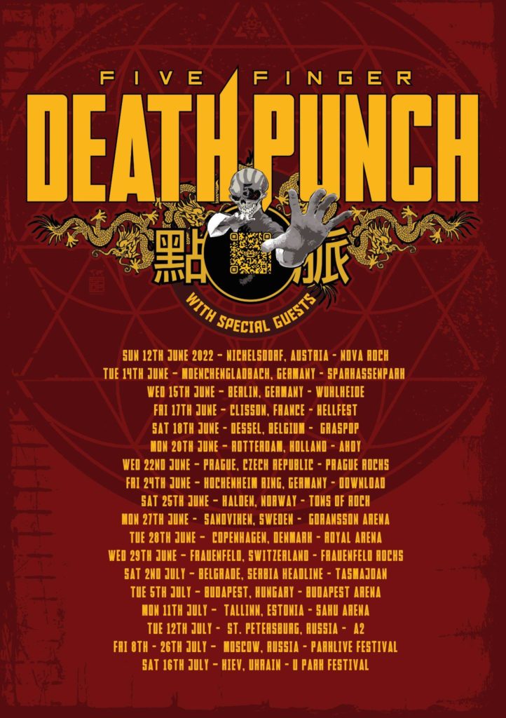 Five Finger Death Punch European Tour 2022