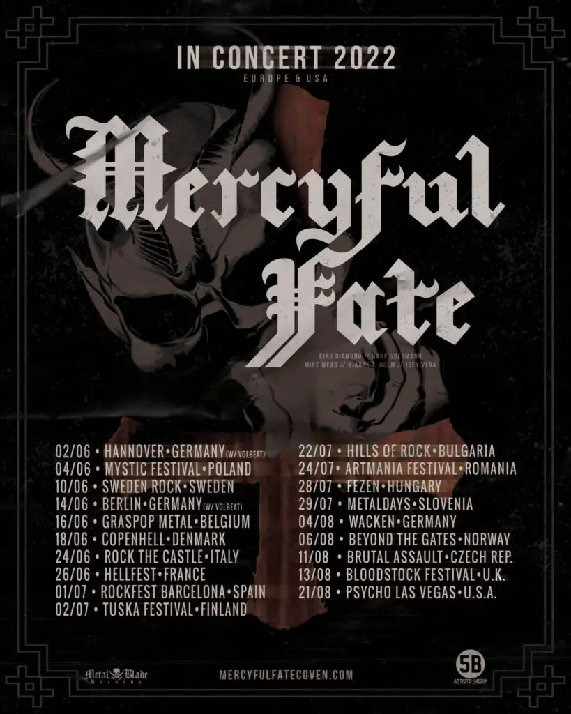 Mercyful Fate 2022 Tour