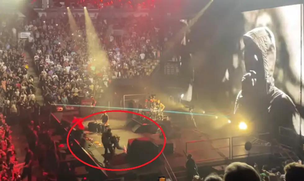 Tom Morello Tackled By Security Guard