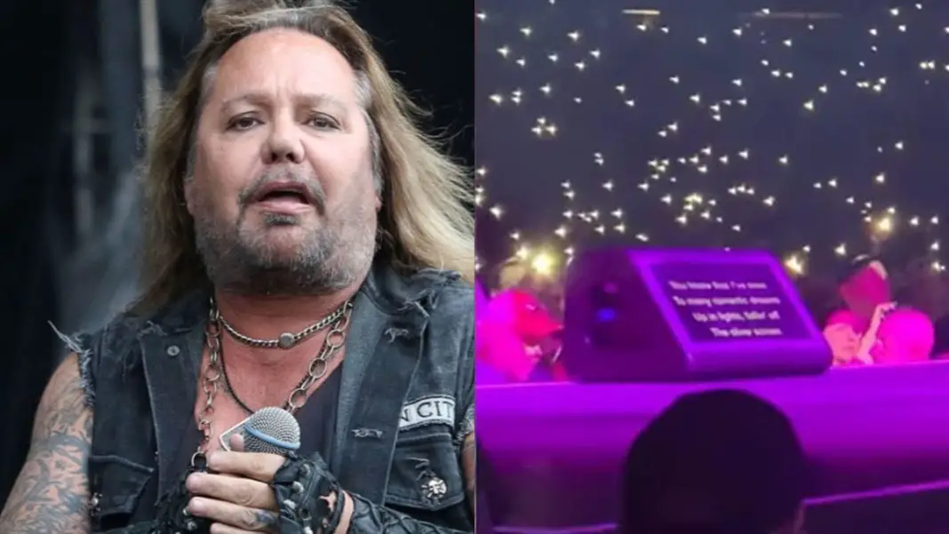 VINCE NEIL Recorded Using Teleprompter On MÖTLEY CRÜE's 'The Stadium Tour'