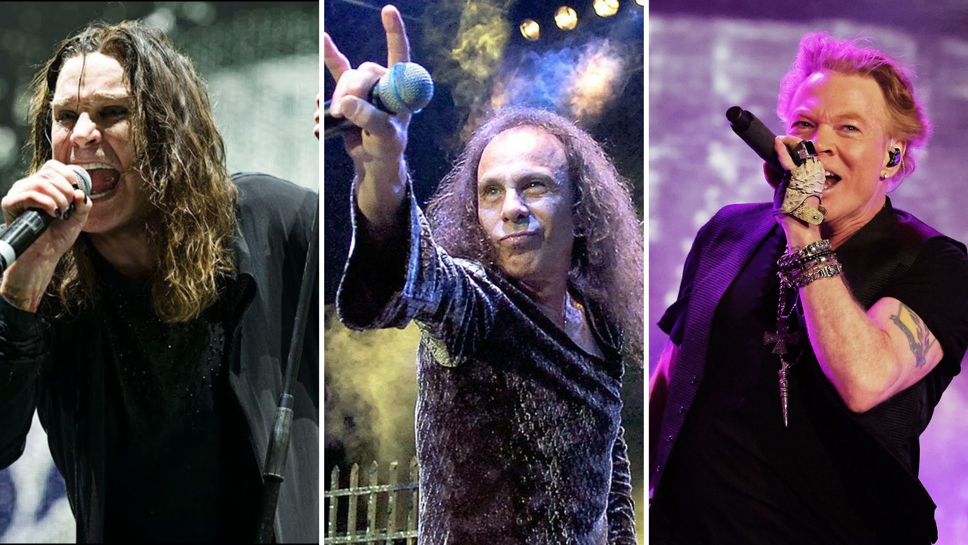 Ozzy Osbourne Ronnie James Dio Axl Rose