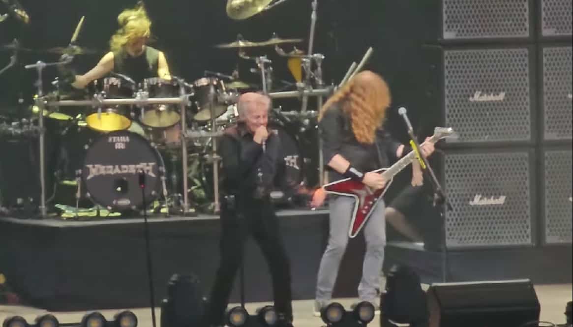Lee Ving Performs With Megadeth