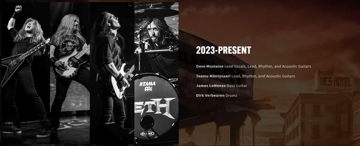 Megadeth Line Up 2023