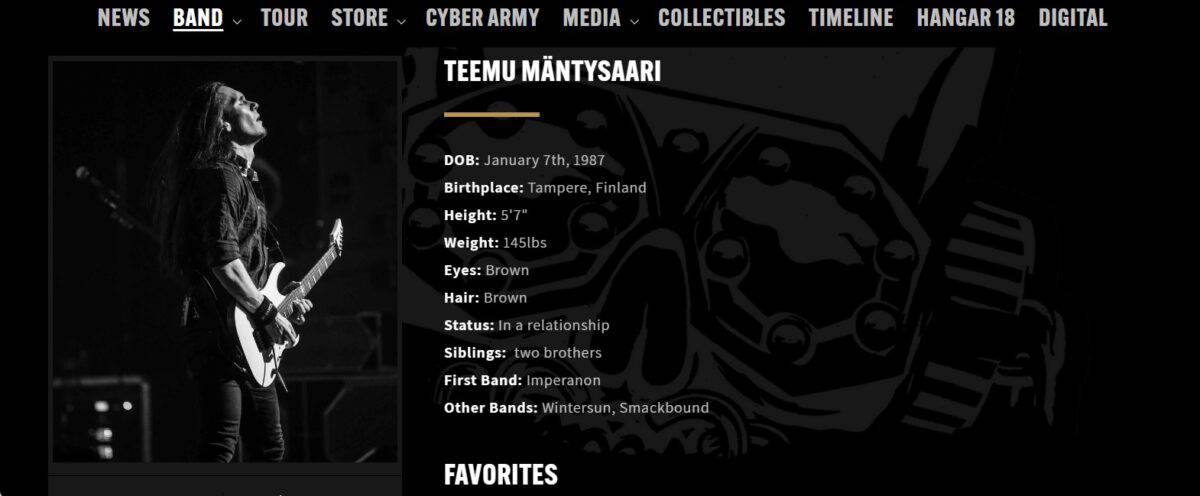 Megadeth Website Teemu