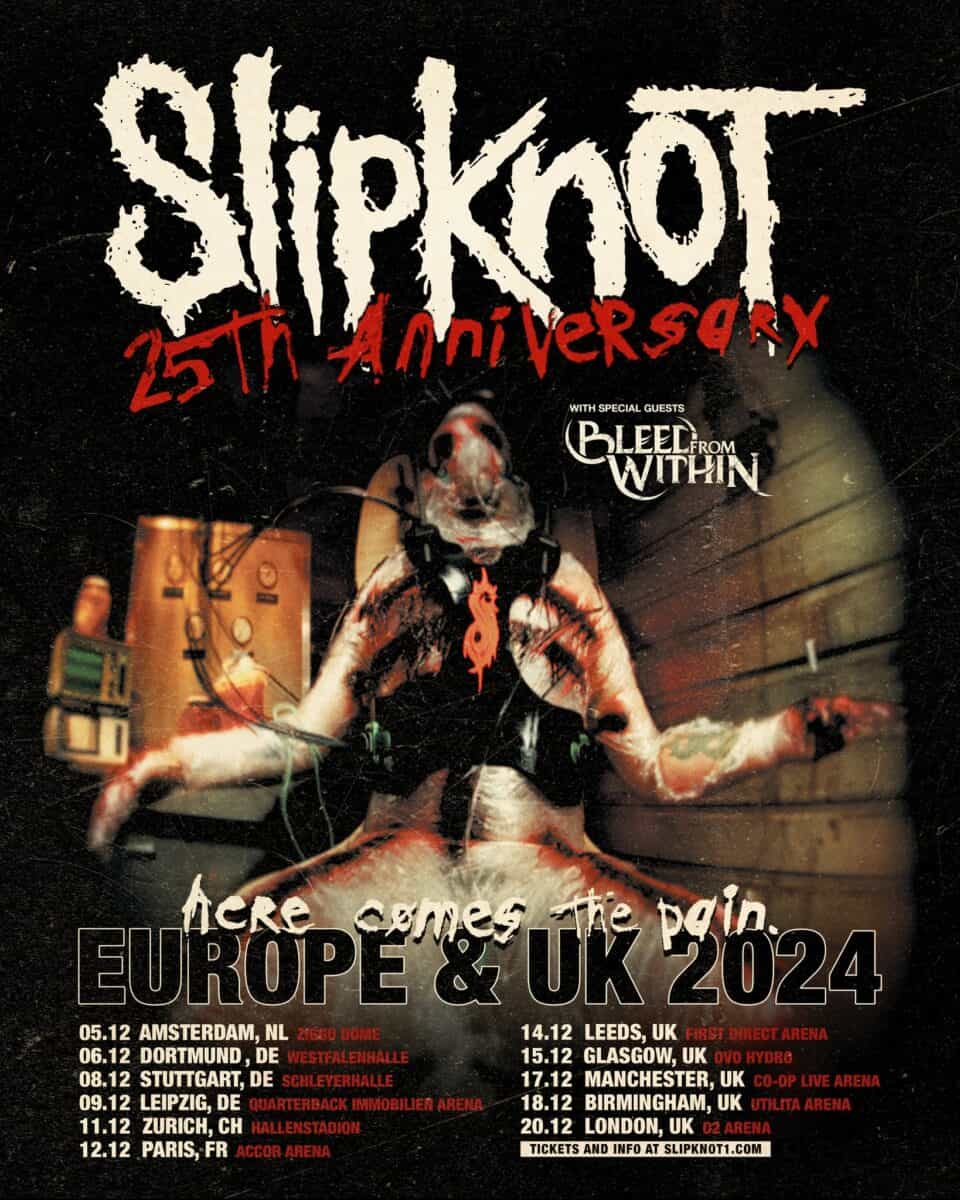 Slipknot UK And European Tour 2024