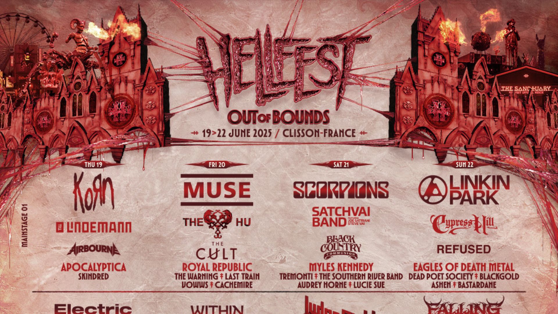 HELLFEST 2025 Announce 184 Bands Headliners Include LINKIN PARK