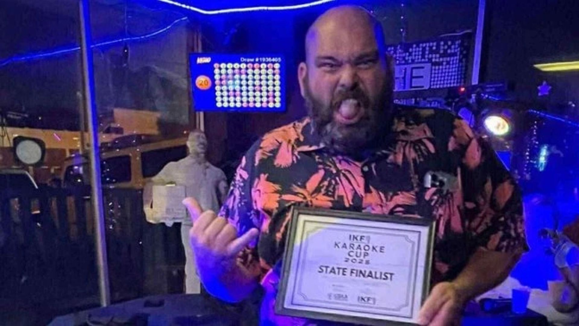 Man Singing Linkin Park Karaoke Shot