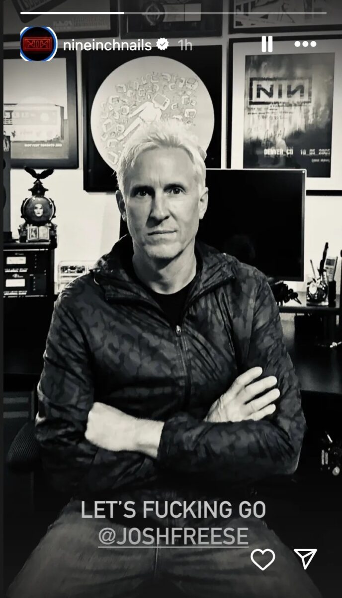 Nine Inch Nails Instagram Story Josh Freese