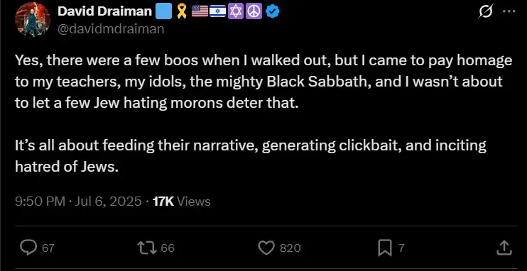 david draiman x post
